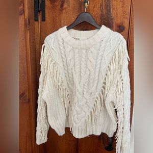 H&M fringe sweater size XL